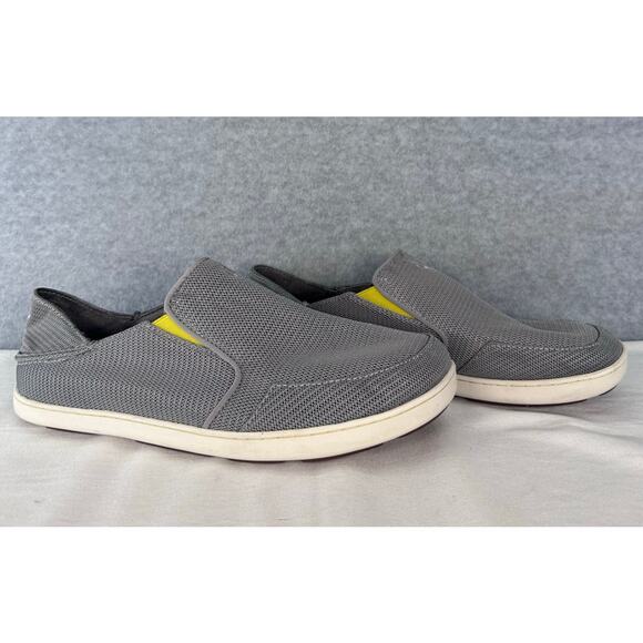 Olukai Men's sz 12 Nohea Mesh Grey Slip On Loafer Walking Fishing Outdoors Shoes - Picture 9 of 13